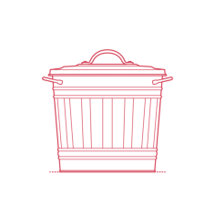 Objects Kitchen Trash Cans Ikea Knodd Bin Small Svg Line Art, Free Vectors File
